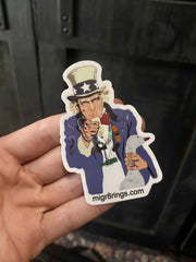 Uncle Sam MIGR8 Sticker Decal - MIGR8 Rings