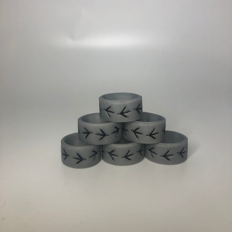 Turkey Track Grey Silicone Ring - MIGR8 Rings