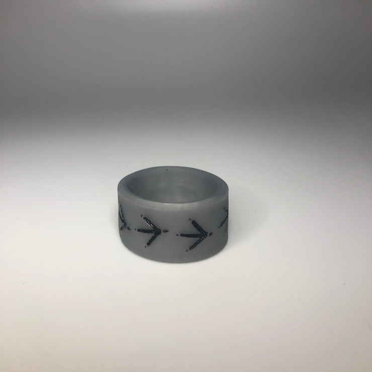 Turkey Track Grey Silicone Ring - MIGR8 Rings