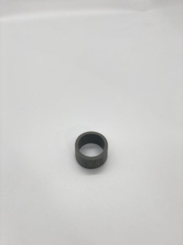 Dark Grey Silicone Goose Band Ring *PROTOTYPE* Model - MIGR8 Rings